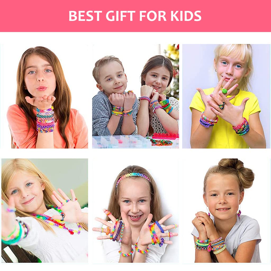 PATPAT 4400+ Rubber Loom Bands Set Bracelet Jewelry Making Kit, Rainbow Rubber Bands Refill Loom Set with Braiding Tools Crochets, Assorted Charms for Girls Kids DIY Craft Gifts,Latex PATPAT 4400+ Rubber Loom Bands Set Bracelet Jewelry Making Kit, Rainbow Rubber Bands Refill Loom Set with Braiding Tools Crochets, Assorted Charms for Girls Kids DIY Craft Gifts,Latex